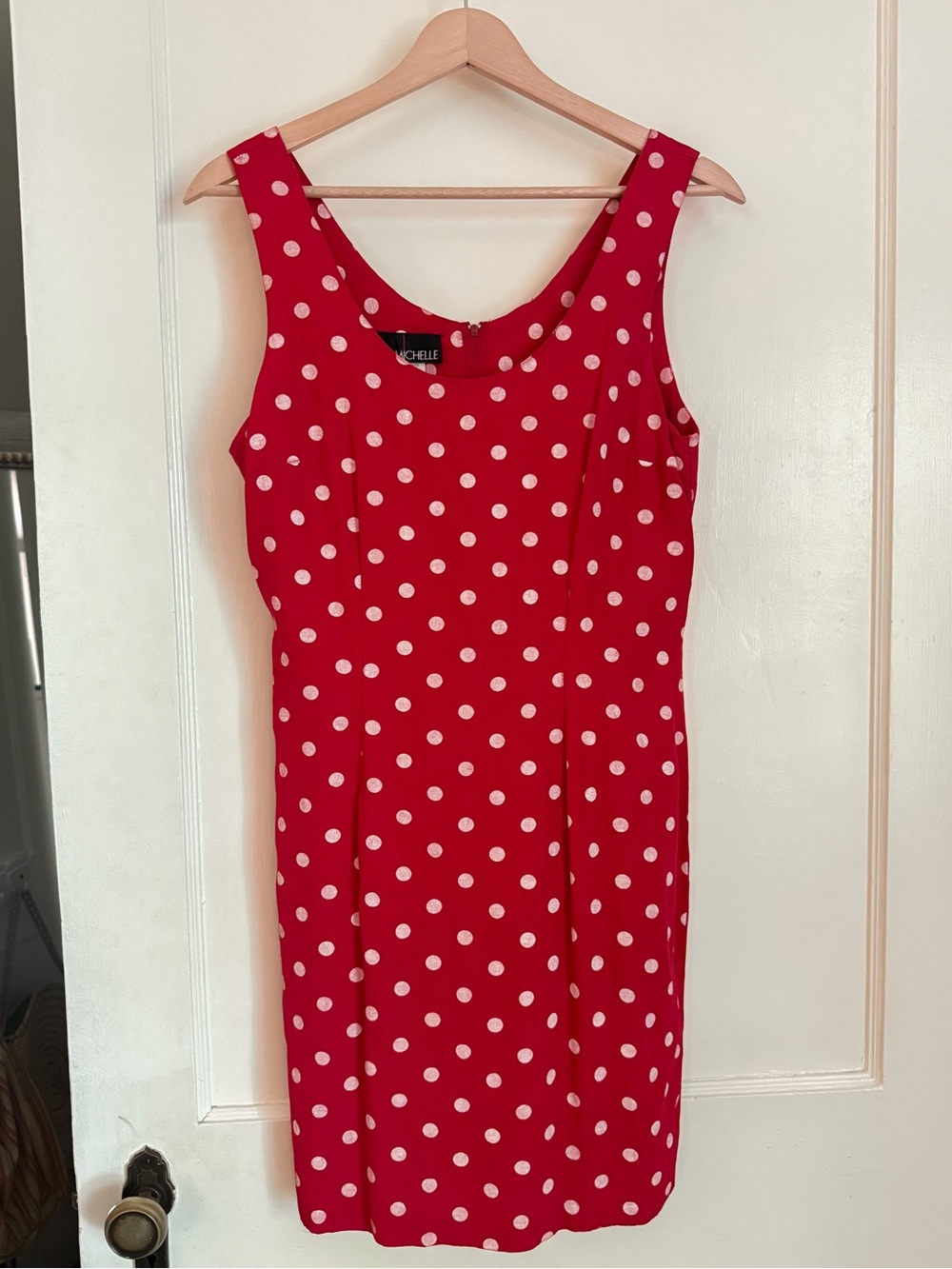 My Michele Red Polka Dot Mini Sleeveless Dress